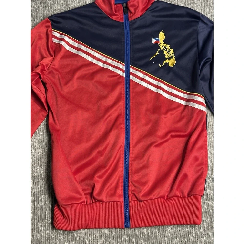 Philippines Adidas Track Jacket Men's Asia Large Full Zip Embroidered Rare